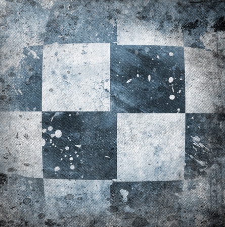 Grungy chessboard background with stainsの写真素材
