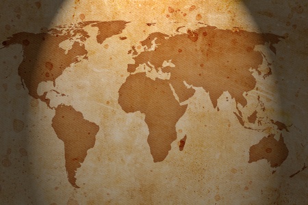 vintage map of the world の写真素材