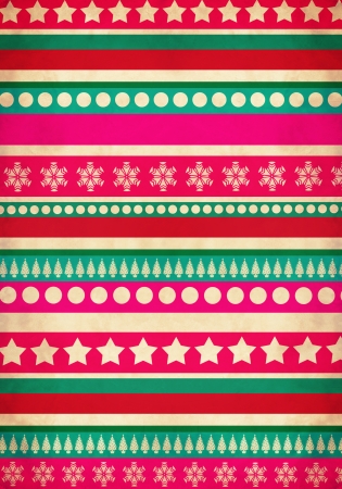 colorful christmas background with stripes and christmas elementsの写真素材