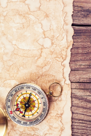 old treasure map with compassの写真素材