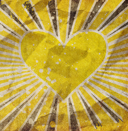 grunge heart with abstract stainsの写真素材