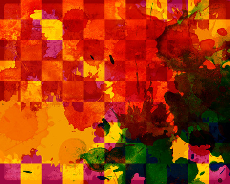 grunge checkered backgroundの写真素材