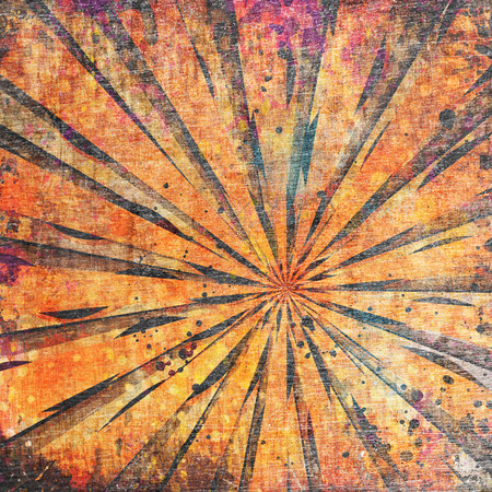 sunbeams grunge background with stains and scratchesの写真素材