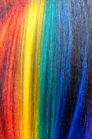 colorful abstract , made from color wigの写真素材