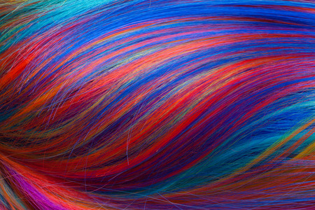 colorful abstract , made from color wigの写真素材