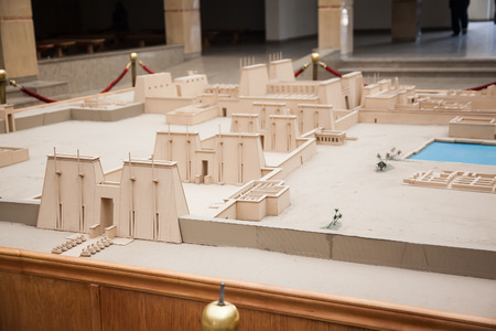 LUXOR, EGYPT - FEBRUARY 01, 2015: The layout of the temple Karnak