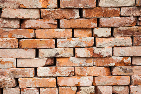 Background of old red vintage brick wall