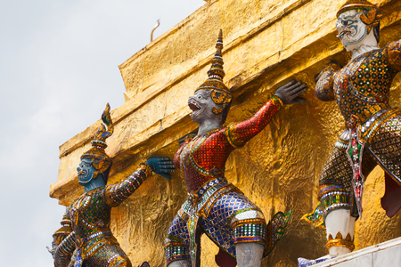 Giant Buddha in Grand Palace, Bangkok, Thailandのeditorial素材