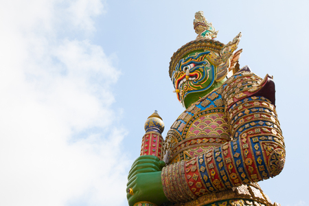 Demon Guardian in Wat Phra Kaew Grand Palace Bangkokのeditorial素材