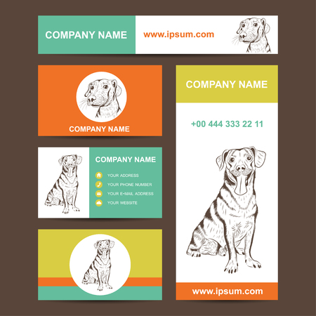 vector mock up for animal shop, vet clinic etc.のイラスト素材
