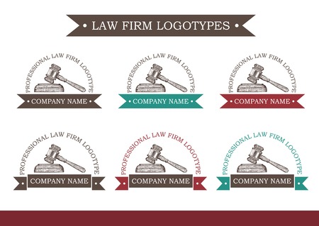 vector logotypes for law firm, attorney or lawyerのイラスト素材