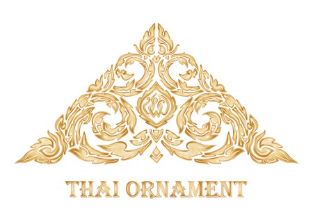 vector illustration of traditional golden Thai ornamentのイラスト素材
