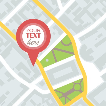 vector illustration of a city map with locationsのイラスト素材