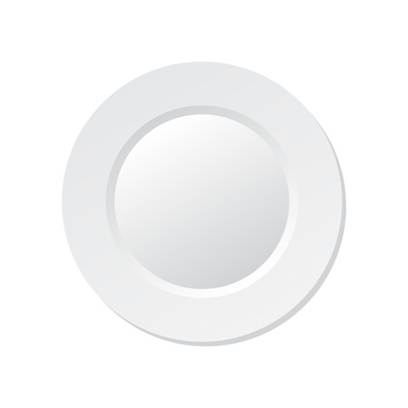 vector illustration of empty white plateのイラスト素材