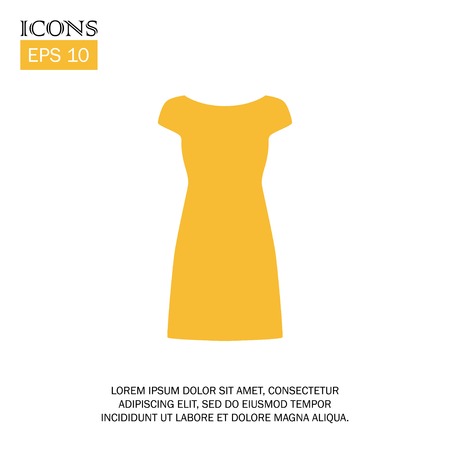vector illustration of dress flat design iconのイラスト素材