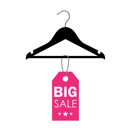 vector illustration of a hanger with sale labelのイラスト素材