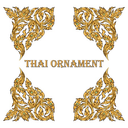 vector illustration of traditional Thai ornament on white background. EPSのイラスト素材