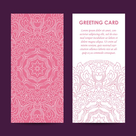vector mock up of vintage greting card illustration. EPSのイラスト素材
