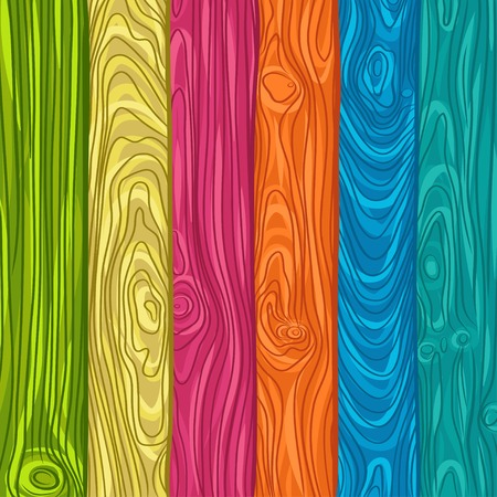 vector illustration of colorful wooden planks.のイラスト素材