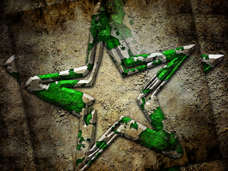 Abstract star on military grunge backgroundの写真素材