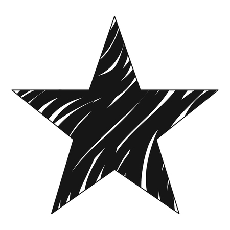 Illustration of big black grunge star.のイラスト素材