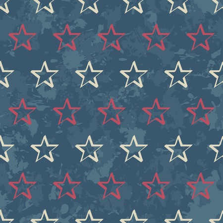 Grunge military pattern with stars.のイラスト素材