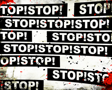 Grunge stop background with abstract scratchesの写真素材