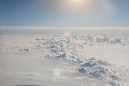 Beautiful blue sky backgroundの写真素材