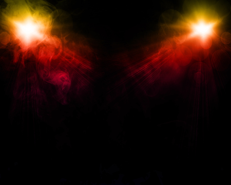 illustration of spot light with smoke