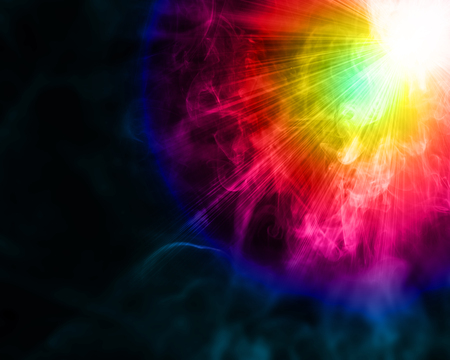 illustration of spot light with a white smokeの写真素材