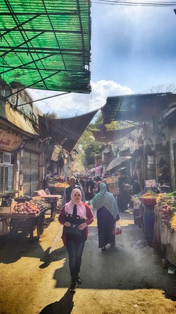 Cairo, Egypt - Feb 18 2018: Wet market in the Khan El Khalili market in Islamic Cairo