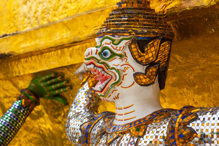 Giant Buddha in Grand Palace, Bangkok, Thailandの写真素材