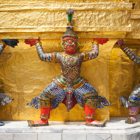 Giant Buddha in Grand Palace, Bangkok, Thailandの写真素材