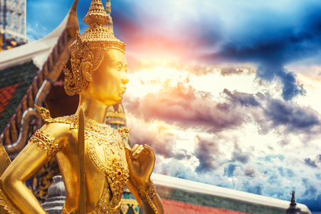 Ki-nara at Grand Palace in Bangkok ,Thailandの写真素材