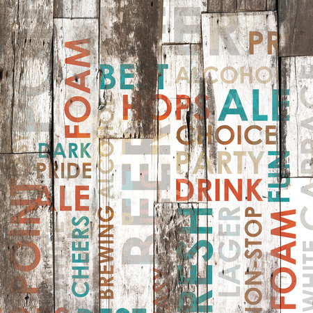 Beer Drink Types Menu as a Grunge Backgroundの写真素材