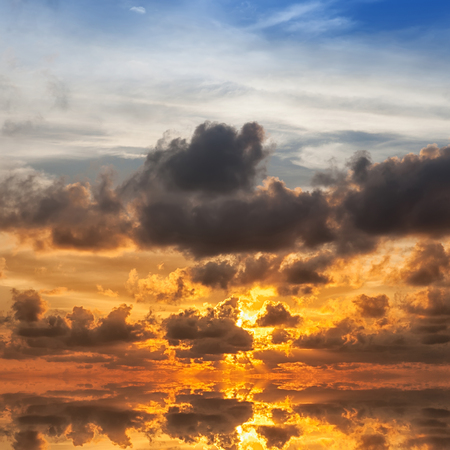 sunrise in the seaの写真素材