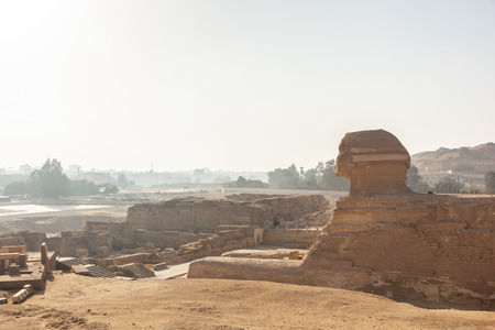 The Great Sphinx in Giza, Egyptの写真素材