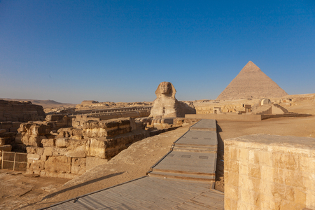 The Great Sphinx in Giza, Egyptの写真素材
