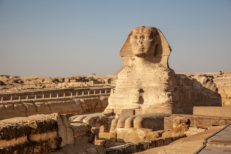 The Great Sphinx in Giza, Egyptの写真素材