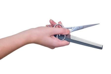 scissors and comb for  hairdresser