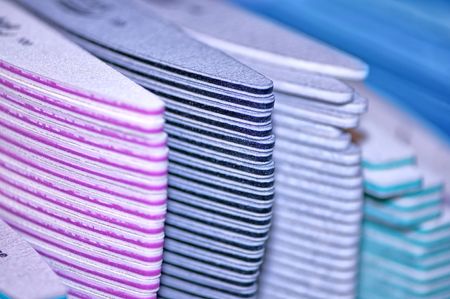 a lot of emery boards for making manicureの写真素材