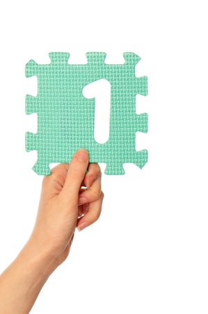 number one in the hand for the winnerの写真素材