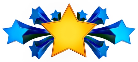 a set of nine shiny stars in motion for advertiseの写真素材