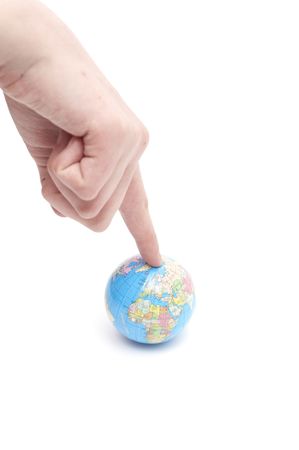 The globe in hands. Concept for environment conservation.