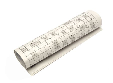 Fold up a newspaper isolated on white background