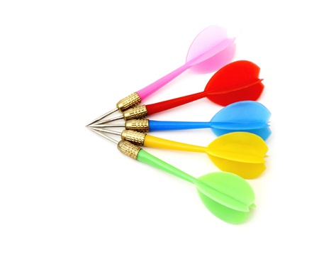 Game darts. It is isolated on a white background.の写真素材