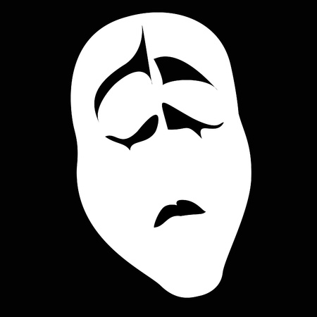  image of Theater Masks tragedy and comedyのイラスト素材