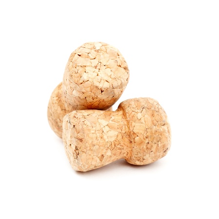 Champagne cork isolated on a white backgroundの写真素材