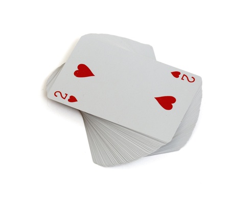 deck of cards isolated on white background