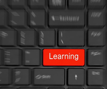 black Computer Keyboard e-Learning Concept  motion effectの写真素材